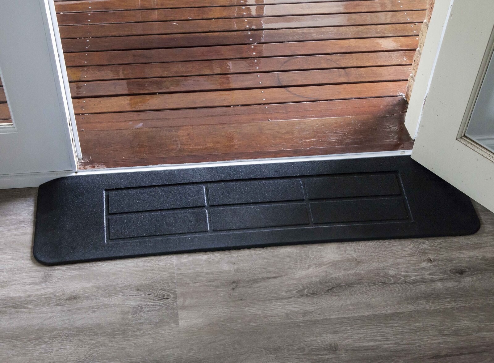 Three sided rubber threshold / doorway ramp for wheelchair / disability