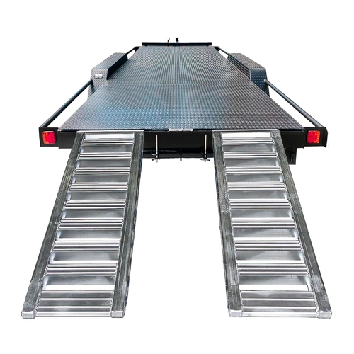 5 Tonne 1.8M X 500mm Rubber Series Aluminium Loading Ramps Heavy Duty - Pair