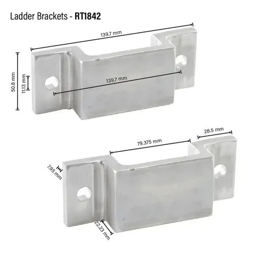 Ramptec Aluminium Mounting Brackets for the Ramptec Aluminium Step Ladders