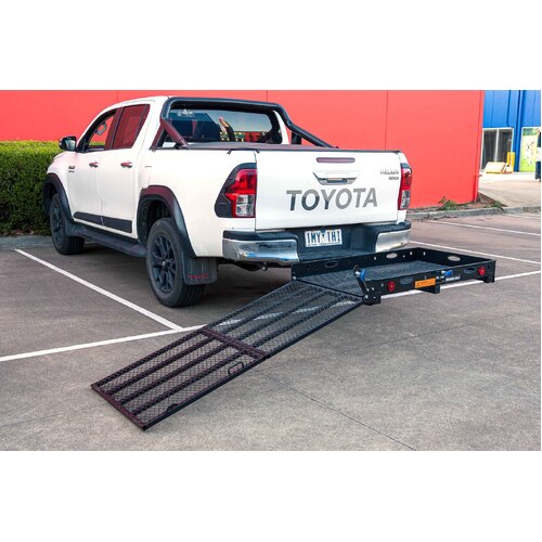 118Cm X 71Cm Mobility Scooter Wheelchair Carrier ATV Ramp Trailer With Wireless lights & Straps