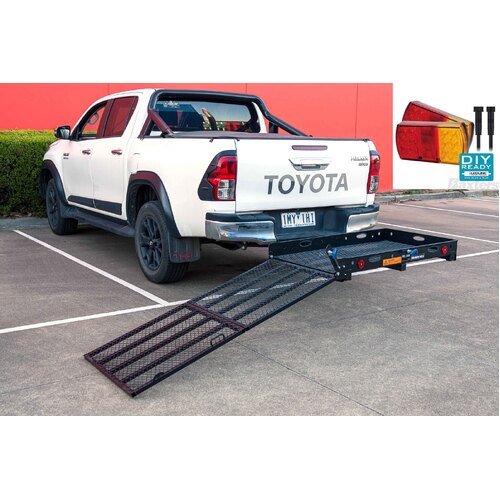 145cm X 75Ccm Mobility Scooter Wheelchair Carrier Atv Ramp Trailer With Led Light Kit