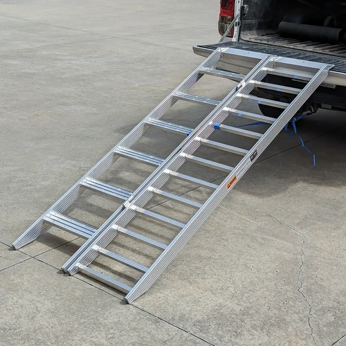 Aluminium Step Motorcycle Ramp 210cm 499KG Combined Capacity  between both ramps