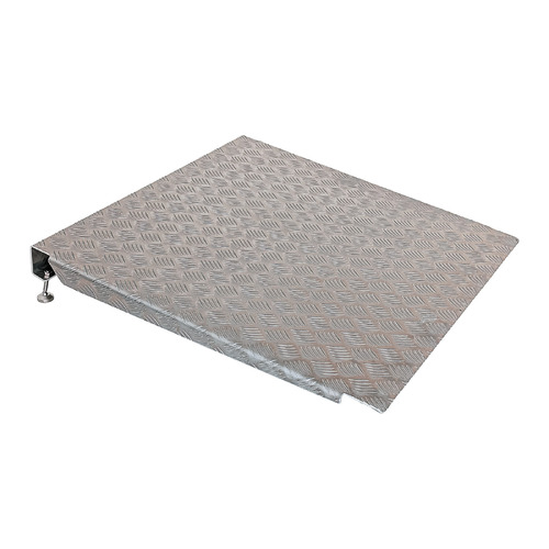 Ramptec Aluminium Adjustable Threshold Ramp 76Cm X 76Cm 272Kg Capacity - Checker Plate