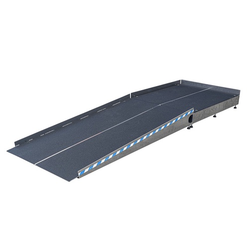 1900mm x 1000mm Aluminium Ramp with Landing (1000mm x 1200mm) - Garage Ramps -Adjustable up to 190mm