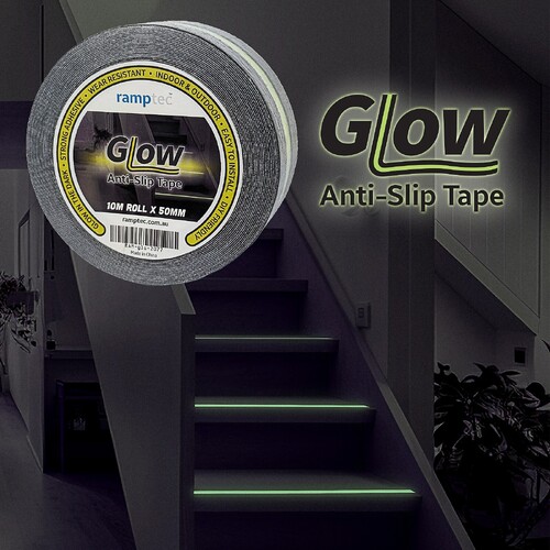 Ramptec - Glow Anit-Slip Grit Tape 50mm x 10 Metre Roll