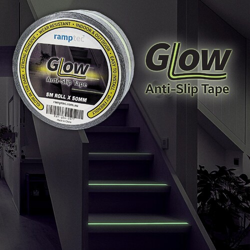 Ramptec - Glow Anit-Slip Grit Tape 50mm x 5 Metre Roll
